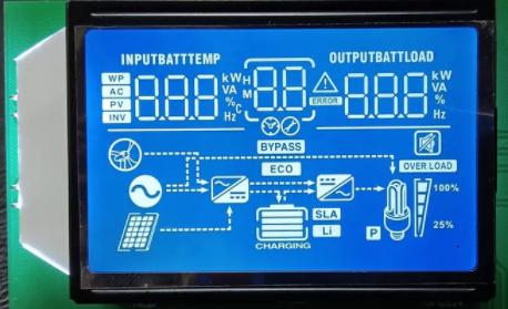 Écran LCD à 7 segments HTN blanc sur puce bleue à bord AIP31621 pilote