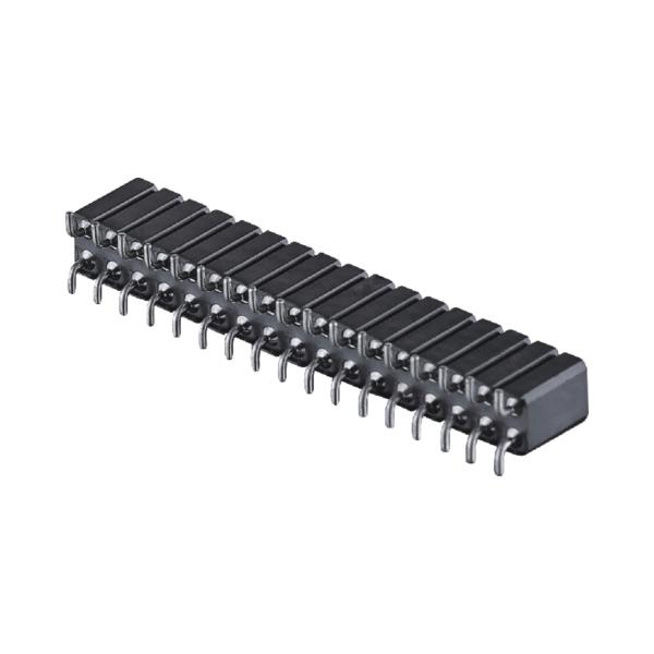 PCB Connector Machined Female Header 2.54mm H7.0mm Right Angle Dual Row 2-80Pin