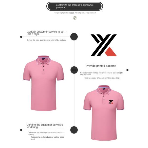 Men's Customized Short-sleeved Polo Shirt for Business Work Activity and Advertising