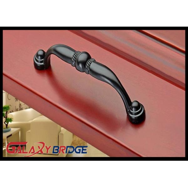 Roma Style Kitchen Cabinet Handles And Knobs, Matte Black Wardrobe Handles Arched Drawer Pulls