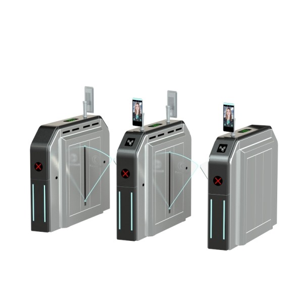 Automatic Alarm Wing Turnstile with Fingerprint Access for Hospital Use