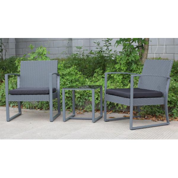 Garden Injection Plastic Imitation Rattan Sofa Three Piece Set