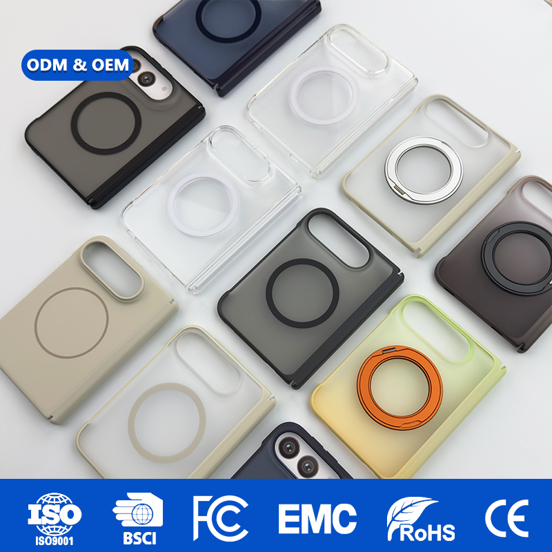 Ultra-Light Magnetic Case with Rotating Kickstand, Smudge-Resistant, Shockproof, RoHS-Certified Phone Case for iPhone 18 Fold
