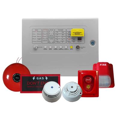 Commercial Fire Alarm System Kit - Control Panel, Horns, Smoke Detectors & Pull Stations