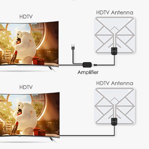 Indoor Digital Tv Antenna , Digital Tv Aerial With Amplifier Signal Booster , Usb Power Supply