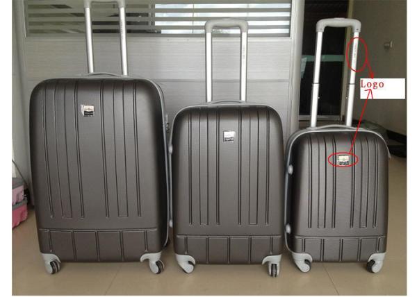 3 Piece Luggage Set 4 Wheels , ABS Waterproof Travel Bag Set With Plastic Handle