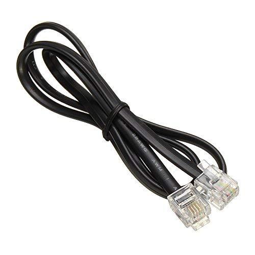 RJ11 Telephone Extension Cable - 2P4C/4P4C Wire for Landline Phone, Fax, DSL Modem, Wall Jack, Home or Office Use