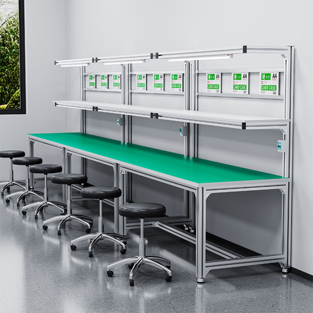Space Electrostatic Discharge Workbench Featuring Foldable Legs and ESD Protective Coating Suitable for Small Electronics Workspaces