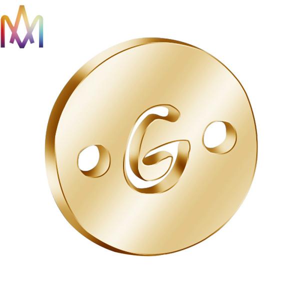 encantos de 8.5m m 26Pcs A-Z Stainless Steel Letter para la joyería