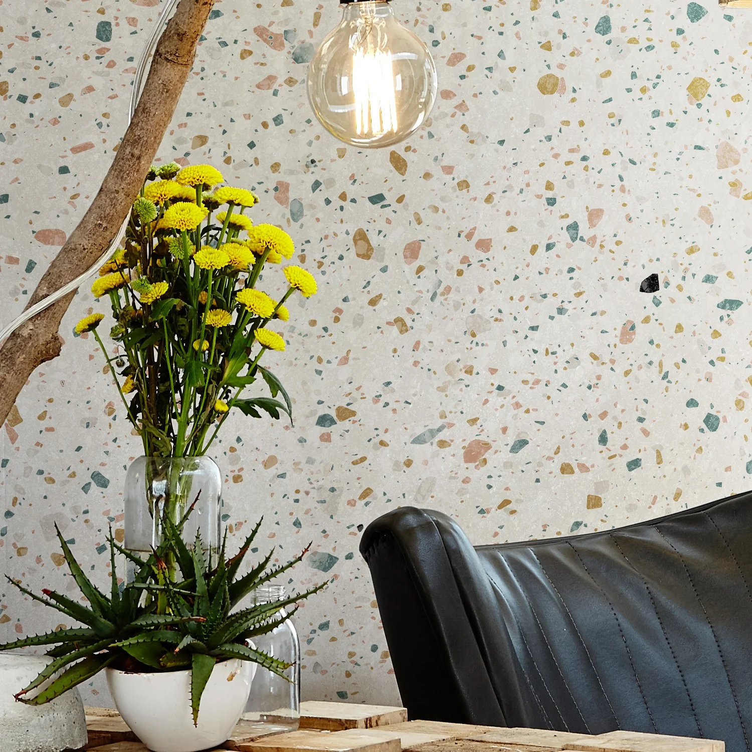 Scratch-Resistant Terrazzo Aluminum Composite Panel (1220x2440mm)