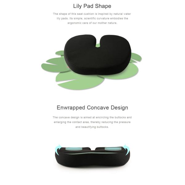 Ergonomic Folding Car Seat Back Support Perfect Posture Hemorrhoid Car Driver Seat