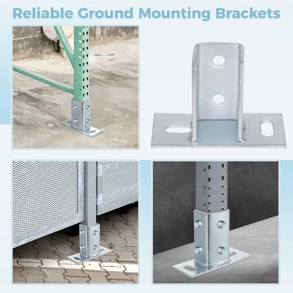 Universal Shelf Sign Bracket Ground Floors Mounting System Hot Deep Galvanized Pile Base