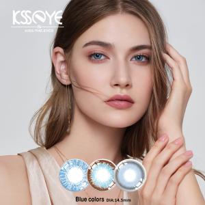 Os olhos azuis ISO13485 coloridos marca própria contactam lentes para os olhos