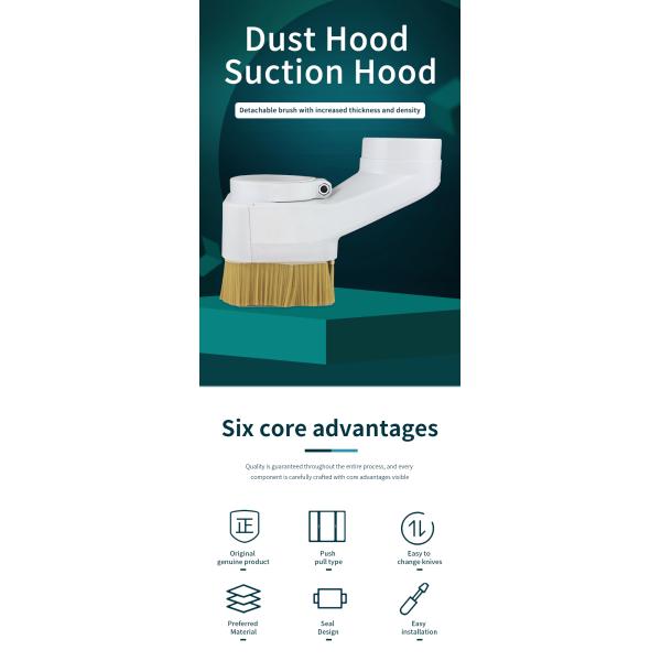 Diseño profesional personalizado de routers CNC con capucha de polvo de bajo costo cubierta de succión de la máquina de sierra de madera para piezas de maquinaria de madera