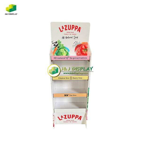 Food Paper Display Stand Soup POP Stand Display Unit Promotion Display Rack