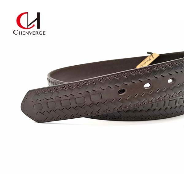 Copper Buckle Genuine Leather Braided Belt , Antiwear Ladies Black Belts For Dresses