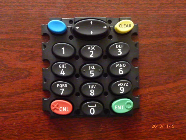 Corrosion Resistance 3m Adehsive Membrane Switch Moisture Proof Silicone Rubber Keypad