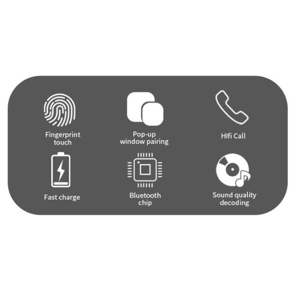 Звонок подарочной коробки HD подгонял ABS JL в наушниках уха беспроводных