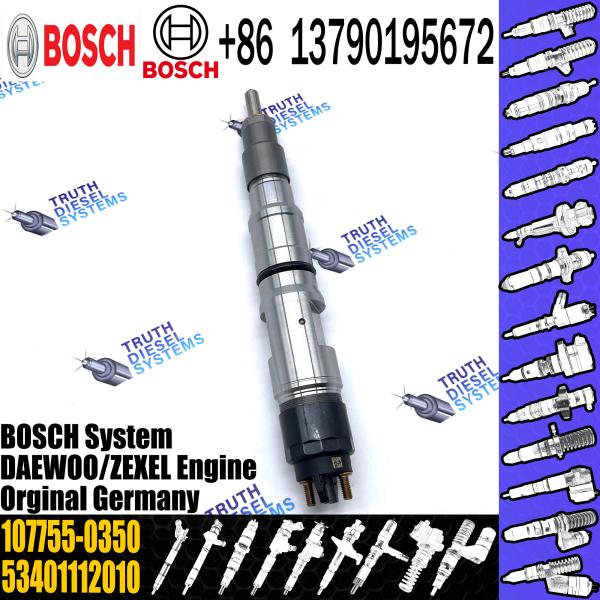 Инжектор 0445120040 коллектора системы впрыска топлива частей инжектора топлива двигателя дизеля для DAEWOO DOOSAN 107755-0350