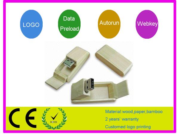 Memoria USB de madera AT-101N de los regalos