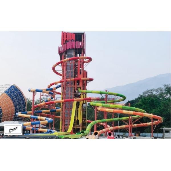 Outdoor Entertainment Swirly Water Slide Aqua Spiral Slide For Pool