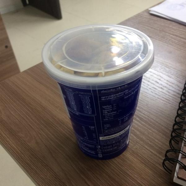 Mini Oreo Biscuit Vanilla Cream plastic cup lid cover forming machine
