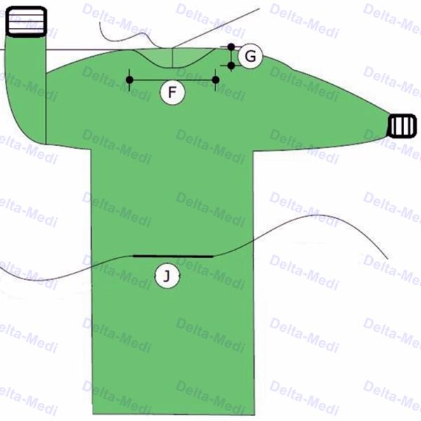 Anti Virus Visitor Disposable Surgical Gown Waterproof Hospital Suit Knit Cuff