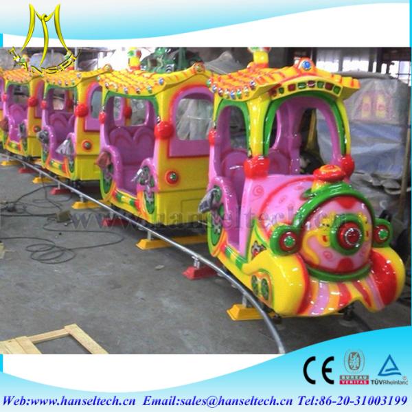 Hansel hot fiber glass amusement park ride on toy train kids electric train kids ride on train