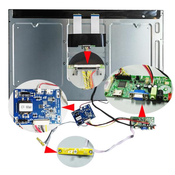 1920x1080 Resolution HDMI LCD Display 500nits 32 Inch TFT LCD Panel Display