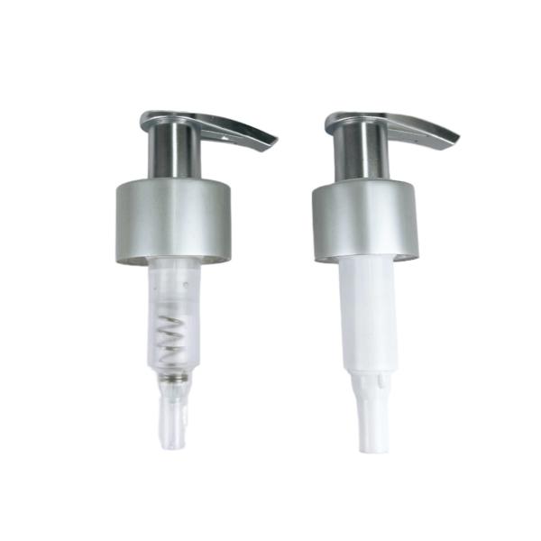 Luxury Aluminum Silver Lotion Pump Matte Plastic Lotion Treatment Cream