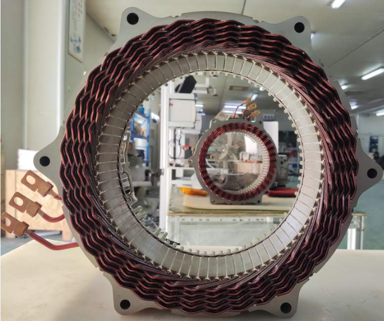 270mm OD 10-Layer Hairpin Stator, 54mm Slim Stack, High-Torque PMSM for Robot Joint Motors