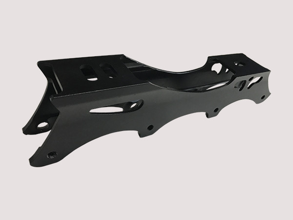 Black CNC Aluminium Extrusion Profile With Drilling , Punching , Assembling