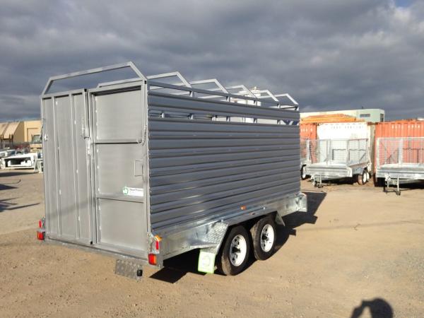 Utility 8x5 Tandem Trailer With Cage , Cattle Stock Trailers Heavy Duty