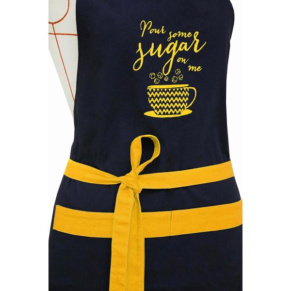 Embroidered 100% Cotton Professional Apron for Men & Women with Adjustable Neck & Centre Pockets Perfect for Cooking