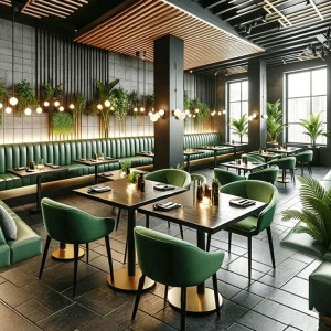Modern Stainless Steel Eco-Friendly Customizable Restaurant Furniture Dining