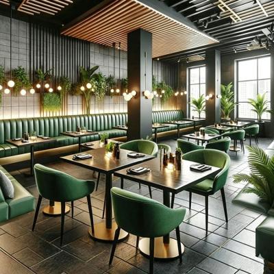 Modern Stainless Steel Eco-Friendly Customizable Restaurant Furniture Dining Chair for Cafe