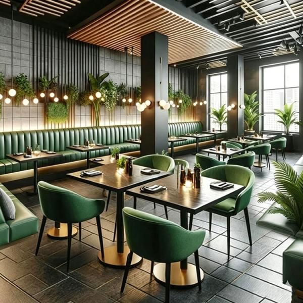 Modern Stainless Steel Eco-Friendly Customizable Restaurant Furniture Dining Chair for Cafe
