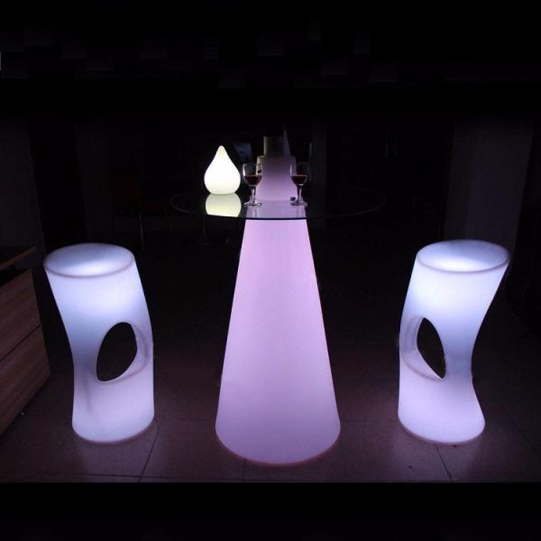 Colorful LED Light Up Cocktail Tables Rechargeable For Party