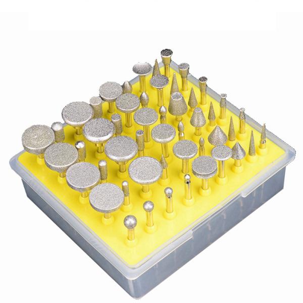 50pcs Diamond Burr Set Grinding Burrs For Dremel Rotary Tool