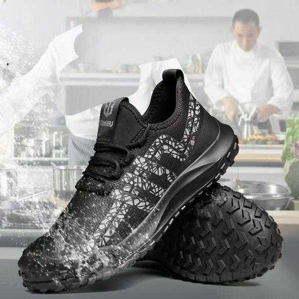 Unisex Kitchen Safety Shoes Anti Smash Slip On Work Shoes Durable SRC