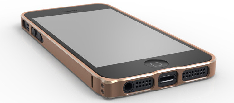 Red Metal Aluminum Bumper Case For Iphone 5 Against Dust