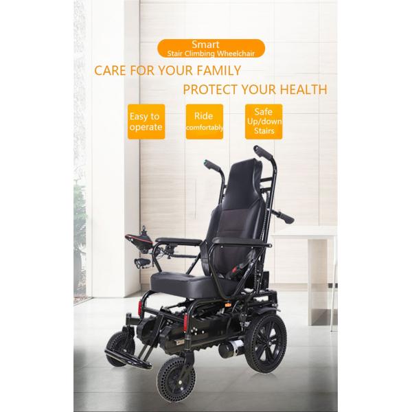 Portable Medical Transport Wheelchair Lightweight Disabled Electric Stair Clibing Wheelchair