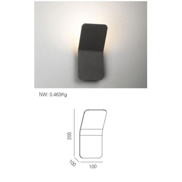 3Watt IP20 Interior Black Indoor Wall Mount Led Light Fixtures For Bedroom