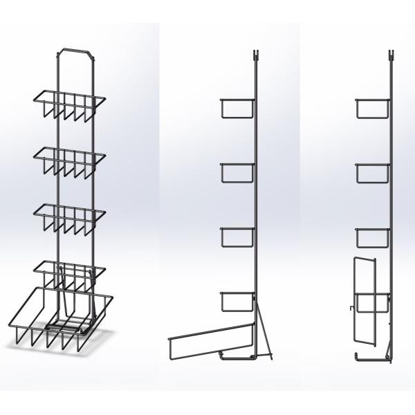 Support d'affichage en acier de base de présentoir de boîte à thé de 4 rangées