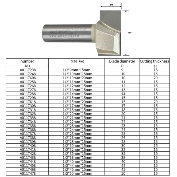 Herramientas de ranurado para cortador de madera CNC de carburo al por mayor Arden, fresadora de madera, fresa de limpieza inferior, brocas de enrutador, herramientas de fresado