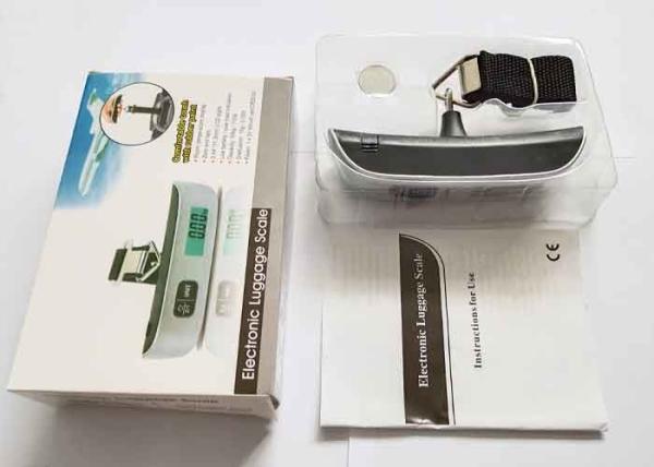 3V CR2032 Battery LCD 50kg Electronic Luggage Scale