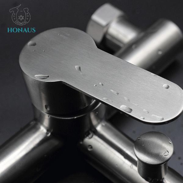 Eurpoean Luxury SS304 Exposed Valve Showers Hot Cold Shower Head Combo Set