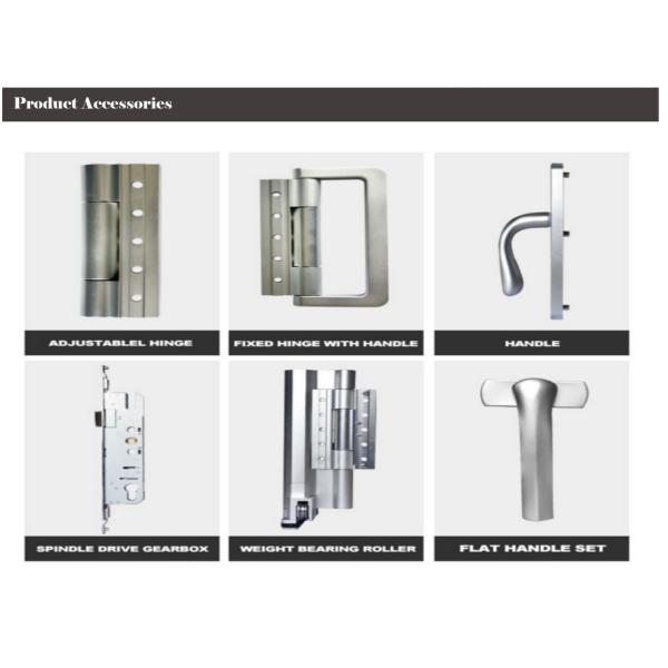 Narrow Frame Aluminum Folding Doors , Single Tempered Glass Wardrobe Bifold Doors