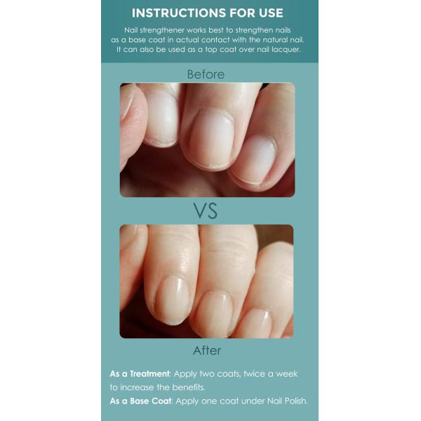 Polisseur d'ongles à séchage à l'air organique Renforceur d'ongles infusé de vitamine E Durcisseur avec certificat GMP