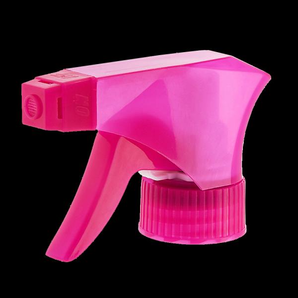 Pink All Plastic Trigger Sprayer 28 / 410 Safety Lock Solvent Resistant Sprayer